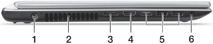ACER ASPIRE V5-431P - Venstre visning - 1
