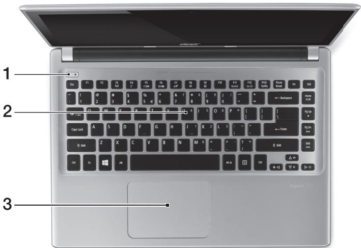 ACER ASPIRE V5-431P - Vista de Teclado - 1