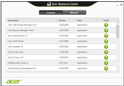 ACER ASPIRE V5-571PG-53334G75MAK - Réinstaller les pilotes et les applications - 3