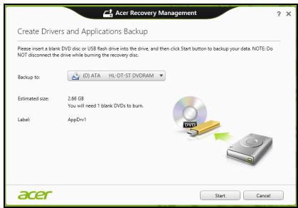 ACER ASPIRE V5-571PG-53334G75MAK - Crearea unei copii de siguranta pentru drivere si aplicatiu - 3
