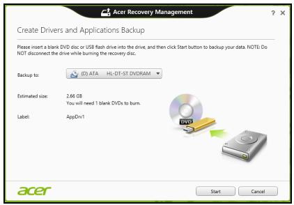ACER ASPIRE V5-571PG-53334G75MAK - 建立磁碟機和應用程式備份 - 3