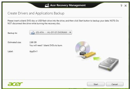 ACER ICONIA W510-27602G06ASS - nCreate Drivers and Applications Backup - 2
