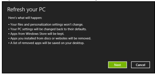ACER ICONIA W510-27602G06ASS - Atkūrimas tinkintu būdu su Acer Recovery Management - 2