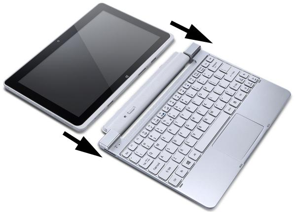 ACER ICONIA W510-27602G06ASS - Pripojte tablet k doku pre klávesnicu - 1