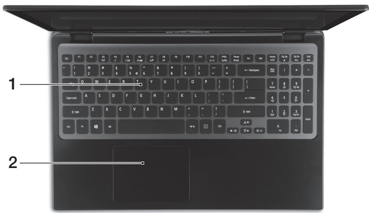 ACER ASPIRE M3-580G - Nappäimistönakymä - 1
