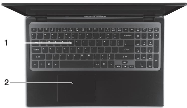 ACER ASPIRE M3-580G - 鍵盤檢視 - 1
