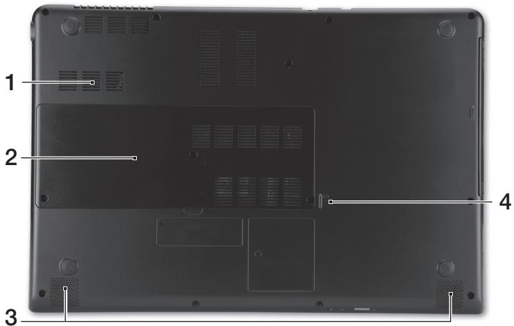ACER ASPIRE M3-580G - Vue de la base - 1