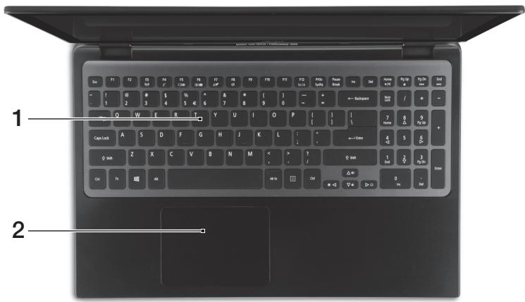 ACER ASPIRE M3-580G - Tastatūras skats - 1