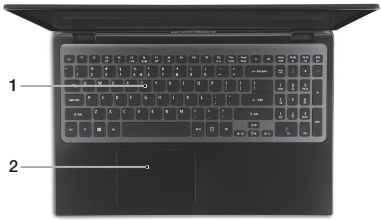 ACER ASPIRE M3-580G - Keyboard view - 1