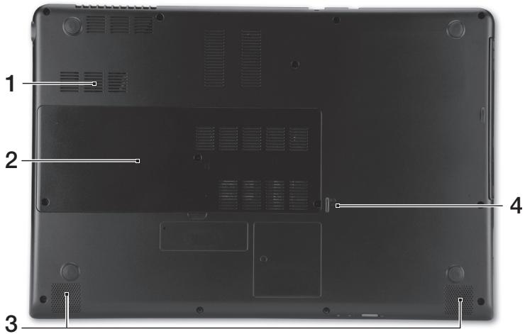 ACER ASPIRE M3-580G - 底視圖 - 1