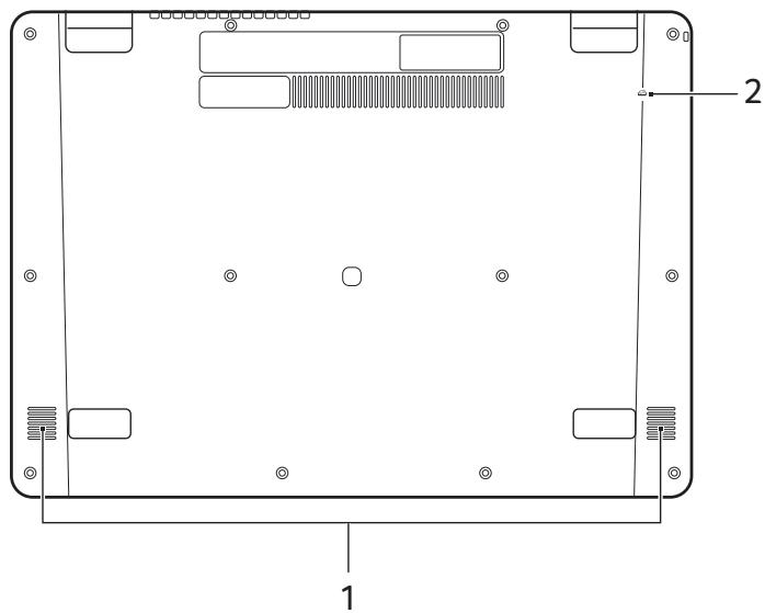 ACER ASPIRE R5-471T - Vue de la base - 1