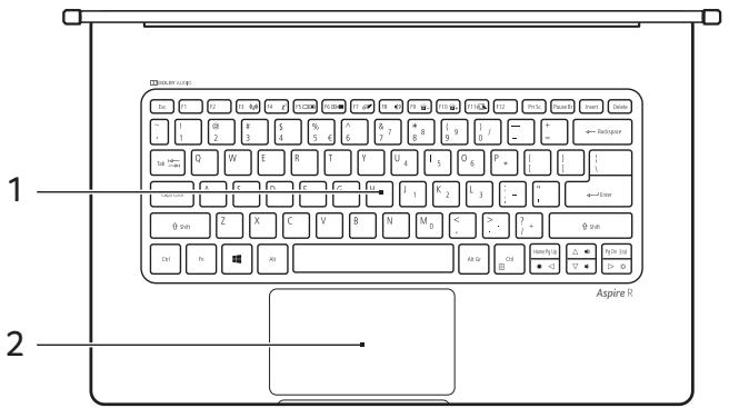 ACER ASPIRE R7-372T - Vue du clavier - 1