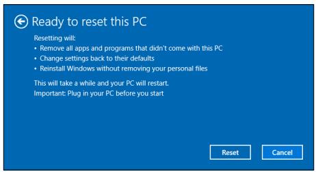 ACER ASPIRE R7-372T - Réinitialiser ce ordinateur et conserver mes fichiers - 3