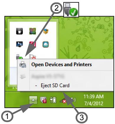 ACER SW5-014P - Retirer une carte d'un lecteur de carte mémoire - 1