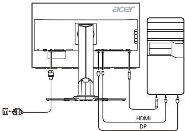 ACER XB271HK - Controles externos - 1