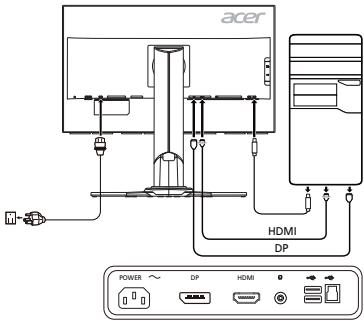 ACER XB271HK - Upevní monitoru k základné - 1
