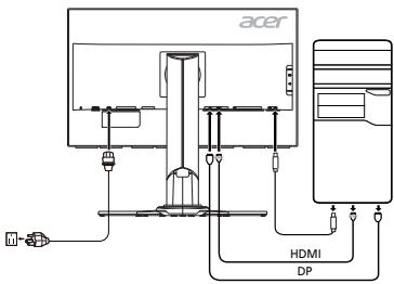 ACER XB271HK - Пи'ЕнаннЯ MOHITopa Do KOMN'IOTepa - 1