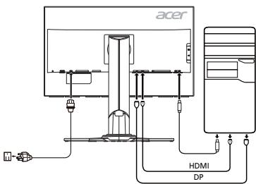 ACER XB271HU - BHeuHHe 3JeMeHTbI ynpaBneHn - 1