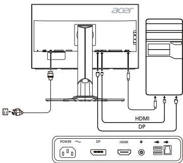 ACER XB271HU - Külső kezelőszervek - 1