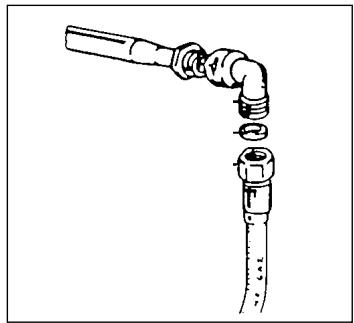 CANDY PL2D40NX - - Connection to a flexible steel pipe (see instructions on page 44) - 1