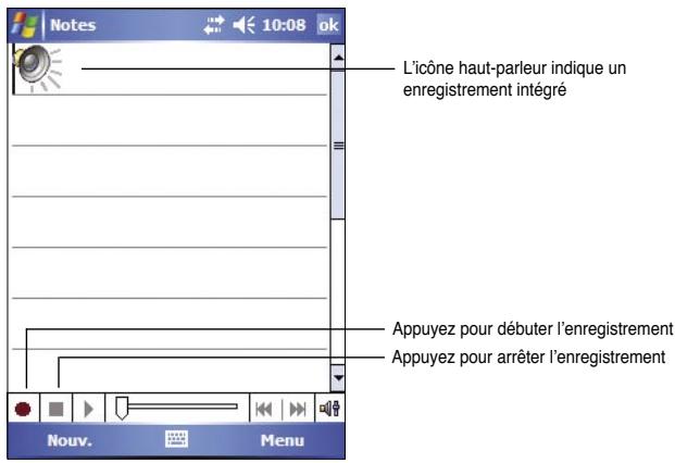 ASUS MYPAL A632 - Pour creer un enregistrement: - 1