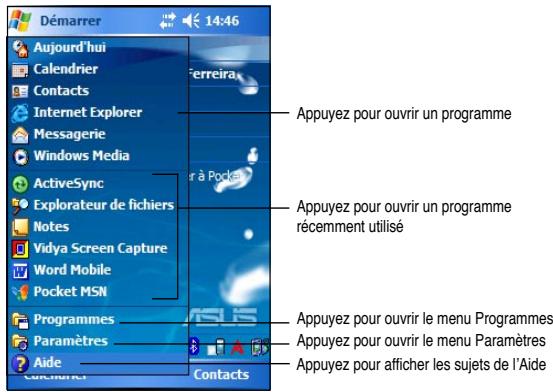 ASUS MYPAL A632 - Menu Demarrer - 1