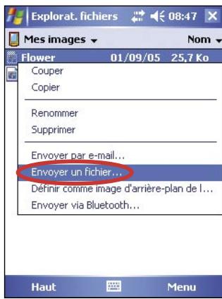 ASUS MYPAL A632 - Pour envoyer un fichier par infrarouge: - 1