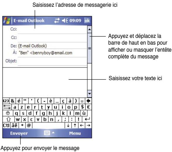 ASUS MYPAL A632 - Pour composer un message - 1