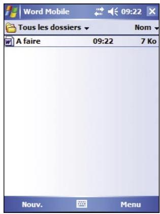 ASUS MYPAL A632 - Pour sauvegarder un document Word Mobile: - 2