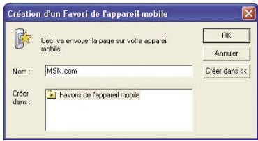 ASUS MYPAL A632 - Pour creer un favori du périphérique mobile: - 1