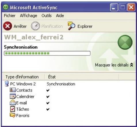 ASUS MYPAL A632 - Vérifier les informations synchronisées - 1
