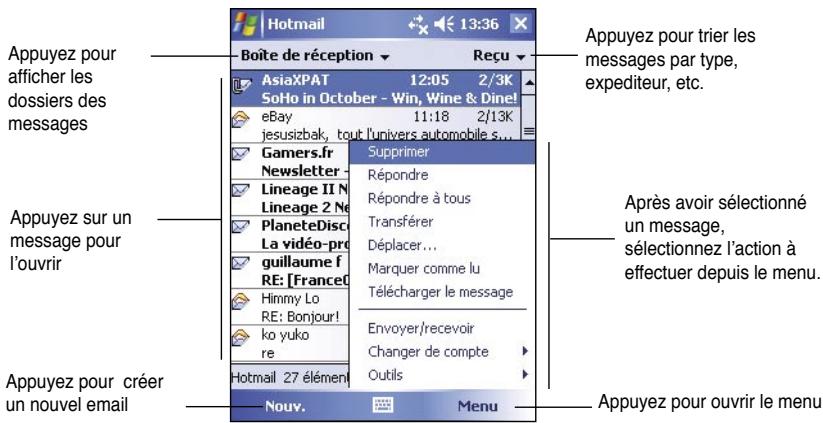ASUS MYPAL A632 - Pour lancer MSN Hotmail: - 1