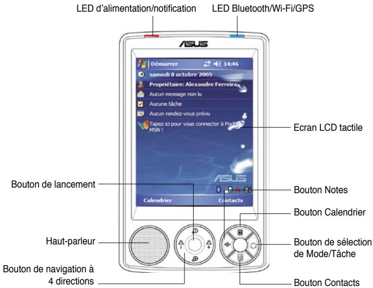 ASUS MYPAL A632 - Caracteristiques de la façade avant - 1