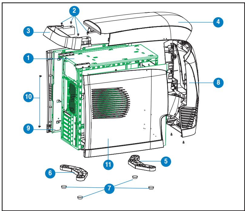 ASUS VENTO 7700 - Dessin éclaté - 1