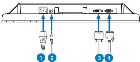 ASUS VH196D - Pohled zezadu - 2
