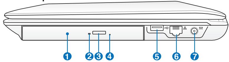 ASUS K52F - Présentation des éléments du portable Côté droit - 1