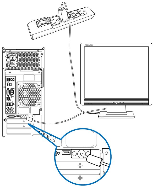 ASUS CM1831 - So verbinden Sie einen externen Monitor mit der ASUS Grafikkarte: - 2