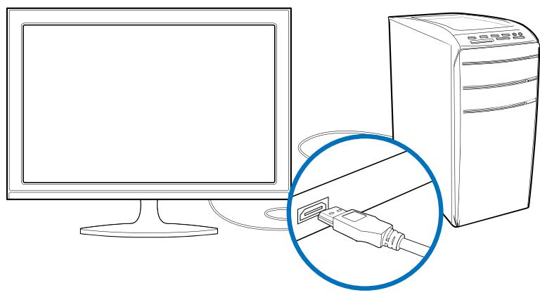 ASUS CM1831 - Anschlieben eines HDTV - 2