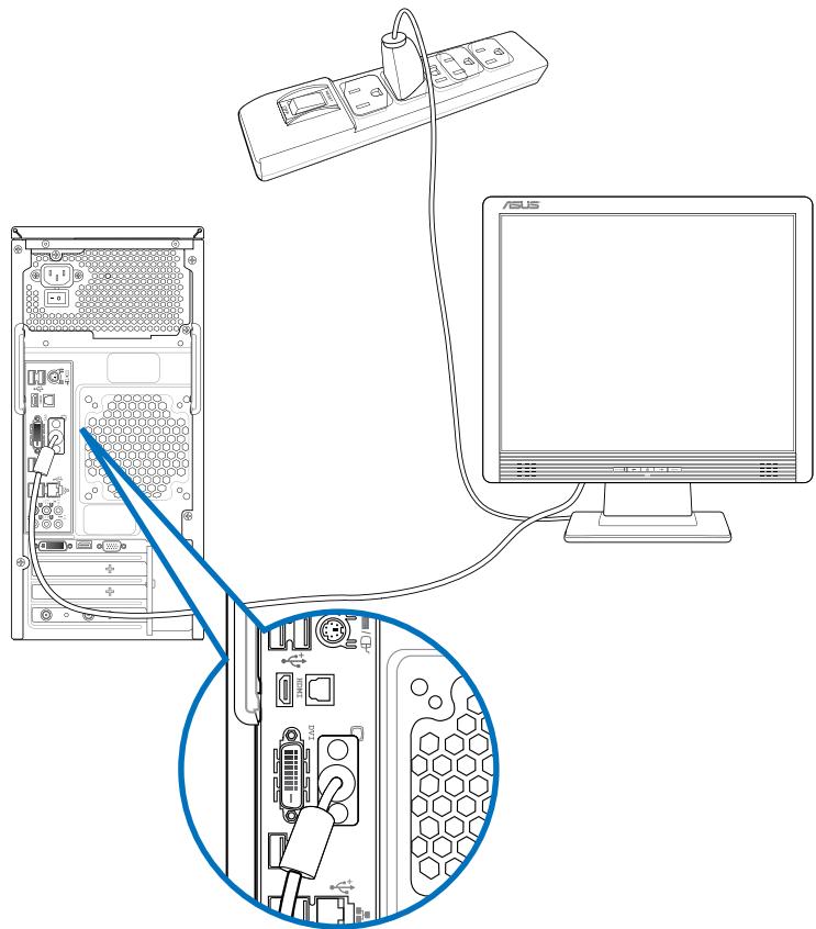 ASUS CM1831 - Pour connecter un moniteur externe à l'un des ports d'affichage de la carte mère : - 1