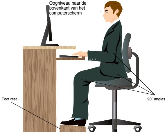 ASUS CM1831 - Juiste houding bij het gebruik van uw Desktop PC - 1