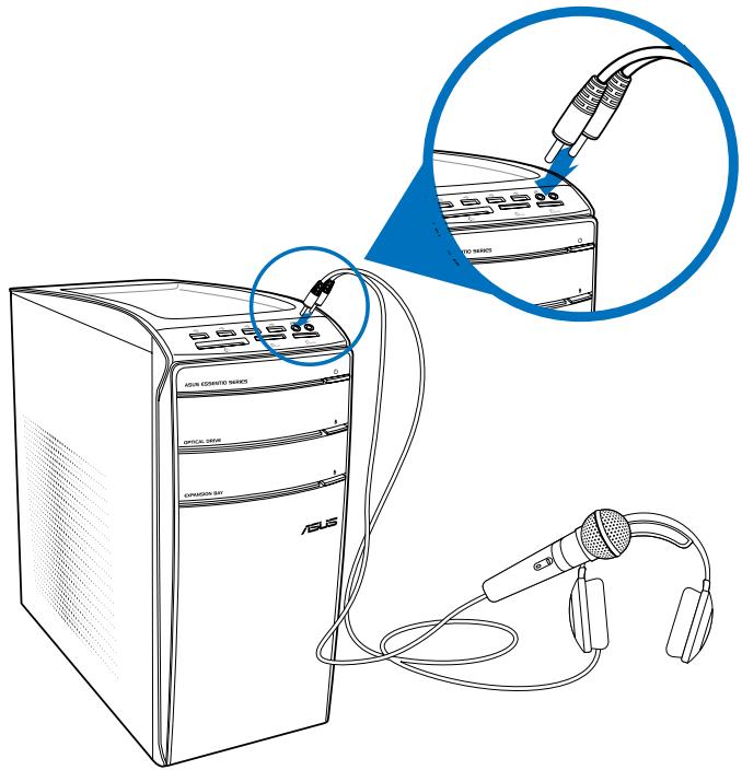ASUS CM1831 - Conexión de uno auriculares y un micrófono - 1