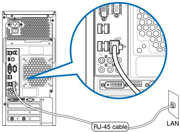 ASUS CM1831 - To connect via a LAN: - 1