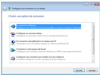 ASUS EEE PC 1225C - Sélectionnez Se connecter à Internet puis cliquez sur Suivant. - 1