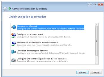 ASUS EEE PC R11CX - Sélectionnez Se connecter à Internet puis cliquez sur Suivant. - 1