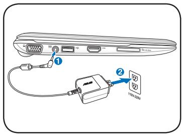 ASUS EEE PC R11CX - Branchez l'adaptateur secteur - 1