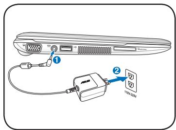 ASUS EEE PC X101H - Branchez l'adaptateur secteur - 1