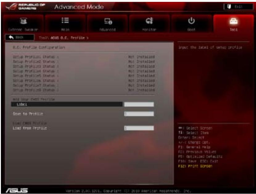 ASUS MAXIMUS IV GENE-Z GEN3 - ASUS O.C. Profile - 1