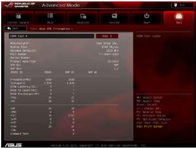 ASUS MAXIMUS IV GENE-Z GEN3 - Asus SPD Information (Informations de SPD ASUS) - 1