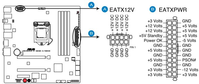 ASUS MAXIMUS IV GENE-Z GEN3 - Connecteurs d'alimentation ATX (24-pin EATXPWR; 8-pin EATX12V) - 1