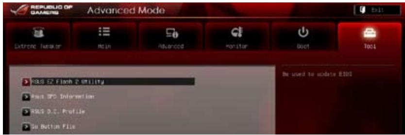 ASUS MAXIMUS IV GENE-Z GEN3 - Menu Tools (Outils) - 1